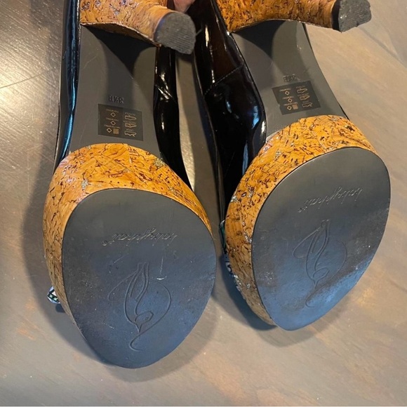 Baby Phat Black and Blue Embellished Heels - Picture 2 of 7